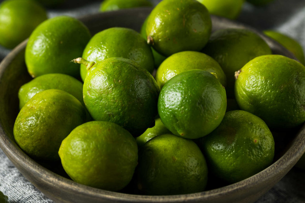 Key limes in a bowl.